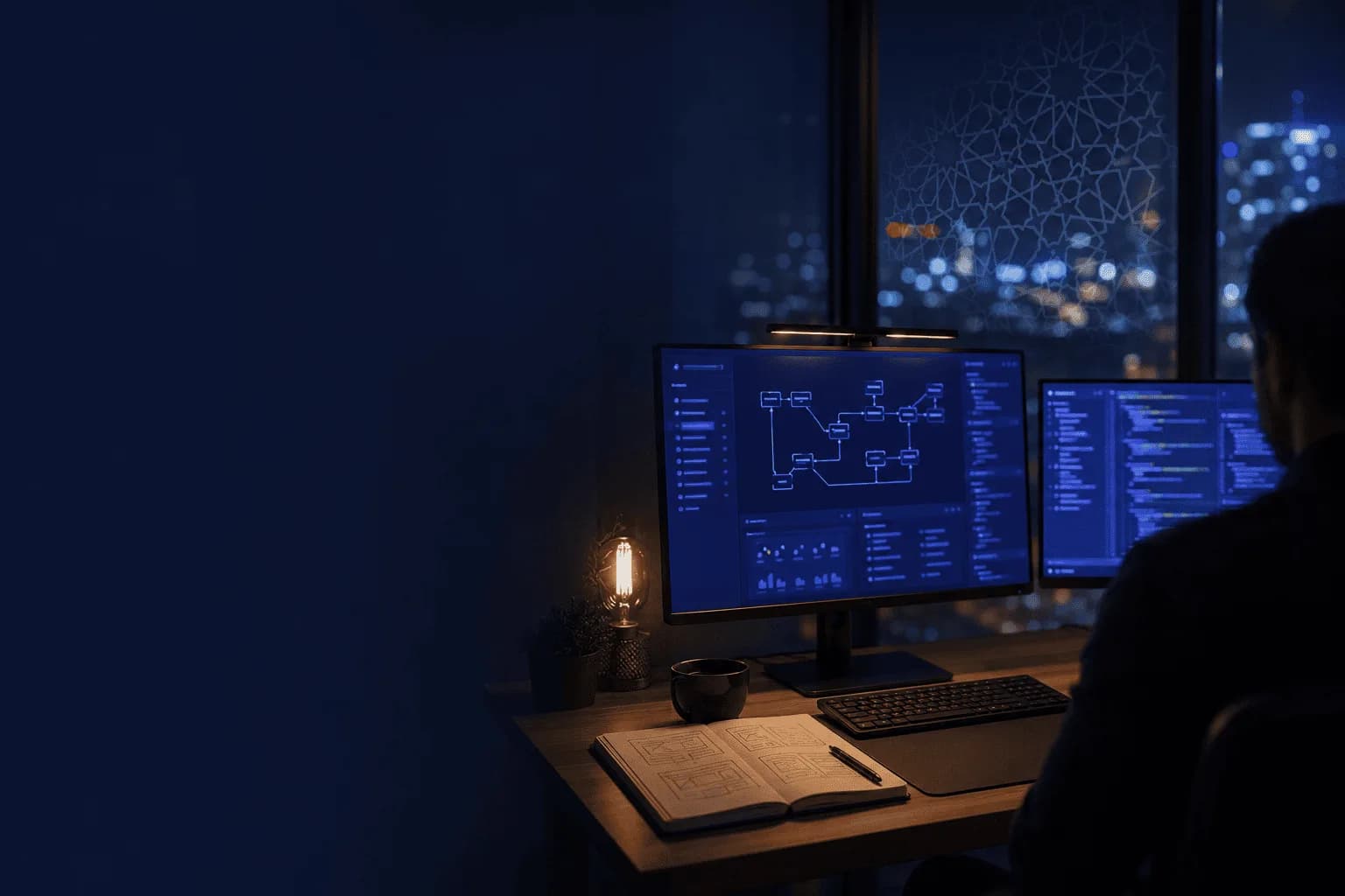 Custom solutions background banner