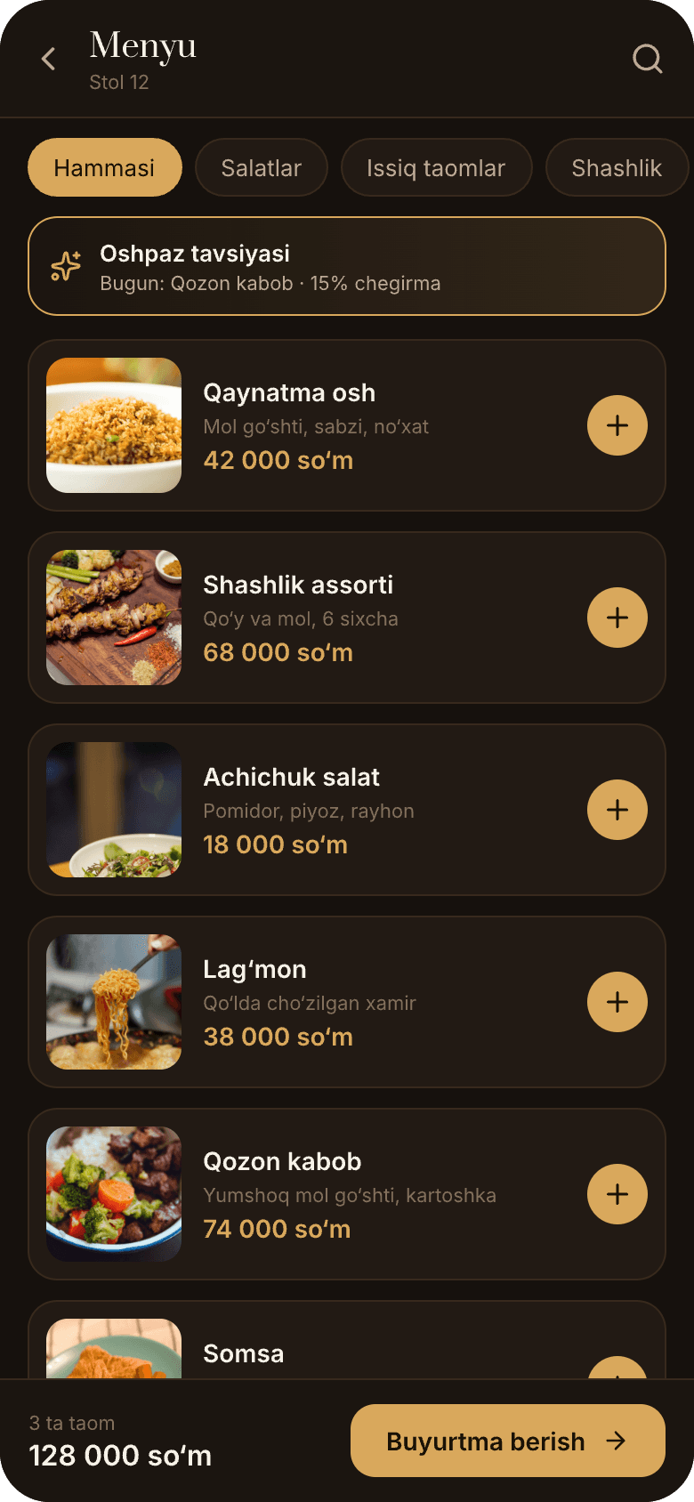 Scans the QR code, reads the menu and orders — with no app.