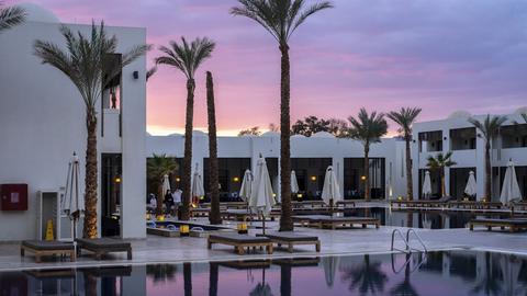 Pool at dusk